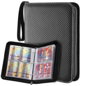 400 Pockets Trading Card Binder Holder Double Sided Zip Folder Album Book 9 Slot